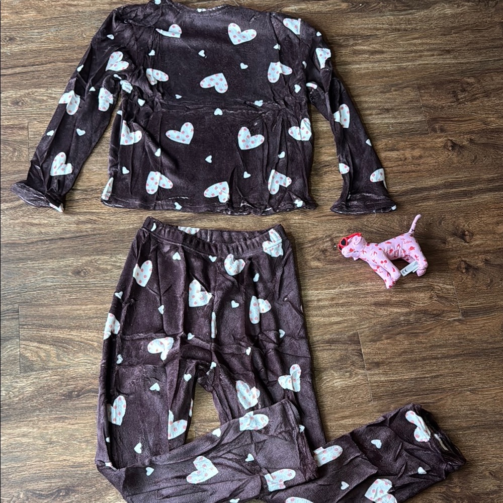 Brown and White Pajama Set Intimates